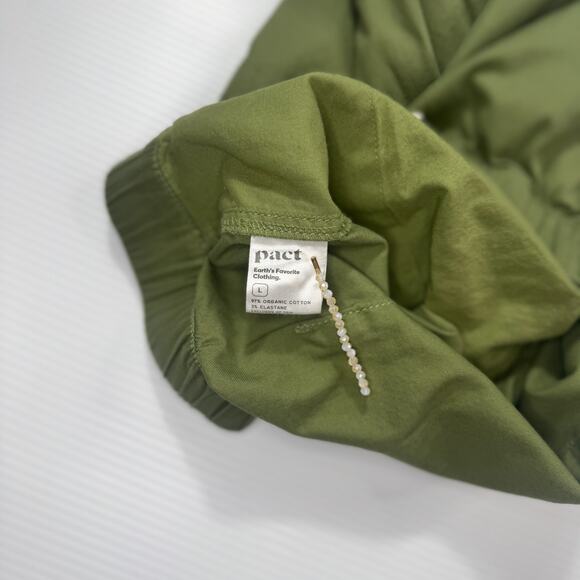 Pact Daily Twill Pants Olivine Green Women’s Large Gorpcore Ethical Normcore - Picture 13 of 16